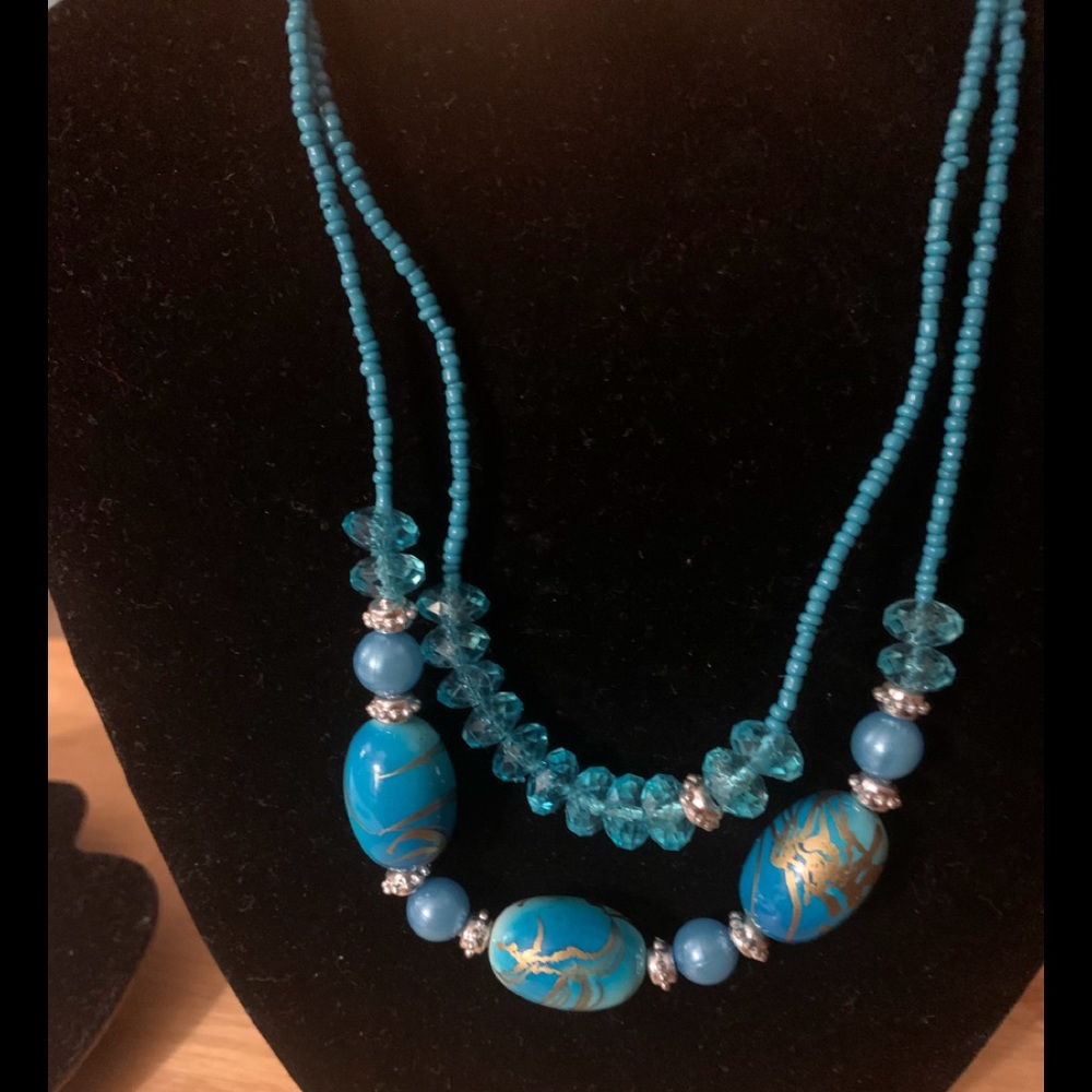 Blue/Gold necklace